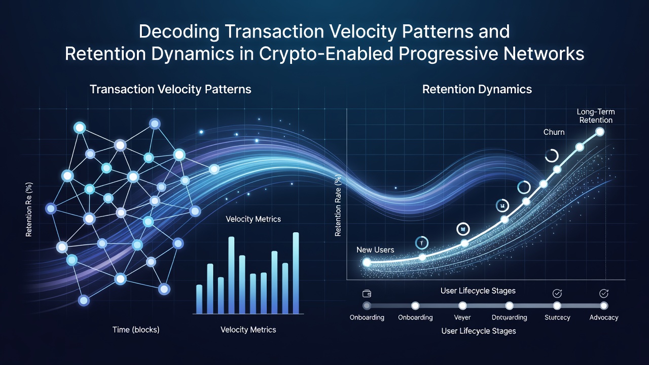 Diagramme zur Nutzerbindung und Transaktionsanalyse in dezentralen Netzwerken mit Trendlinien