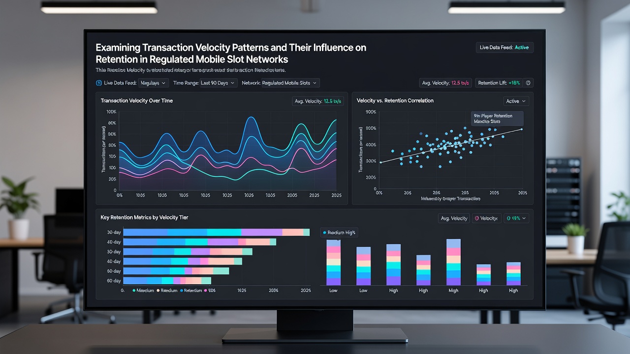 Mobile Slot-App mit Transaktionsverlauf und Retention-Indikatoren auf dem Display